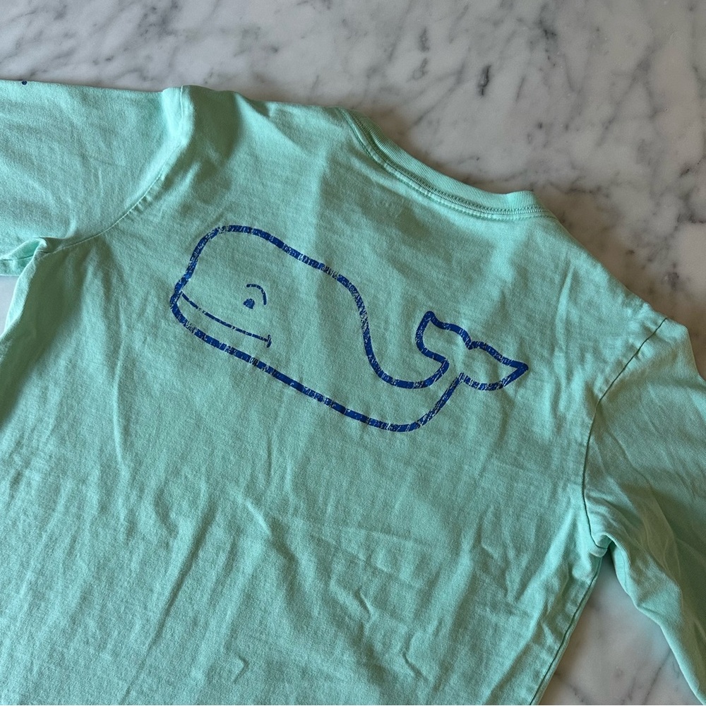 VINEYARD VINES Kids' Whale Graphic Long-Sleeve Pocket Tee - Youth Medium